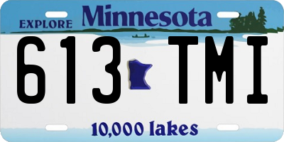 MN license plate 613TMI