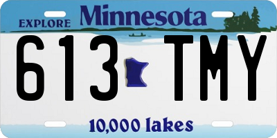 MN license plate 613TMY