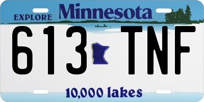 MN license plate 613TNF