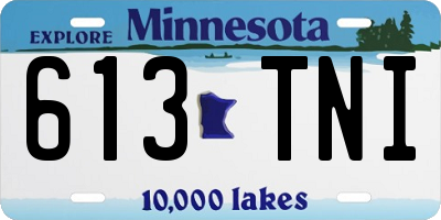 MN license plate 613TNI