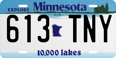 MN license plate 613TNY