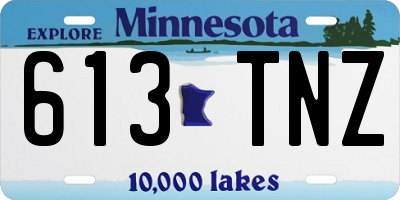 MN license plate 613TNZ