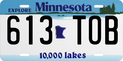 MN license plate 613TOB
