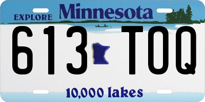 MN license plate 613TOQ