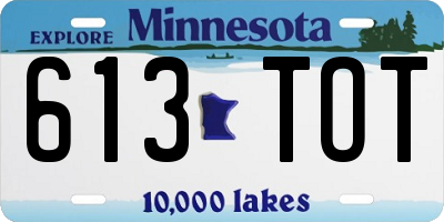 MN license plate 613TOT