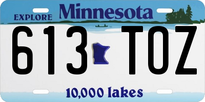 MN license plate 613TOZ
