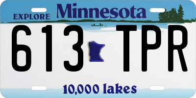 MN license plate 613TPR