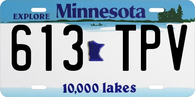MN license plate 613TPV