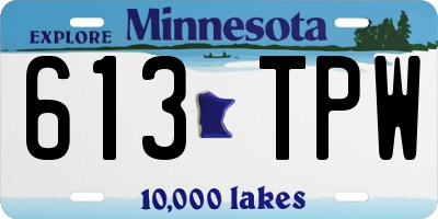 MN license plate 613TPW
