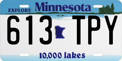 MN license plate 613TPY
