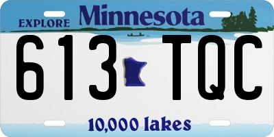 MN license plate 613TQC