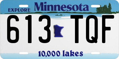 MN license plate 613TQF