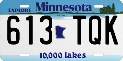 MN license plate 613TQK