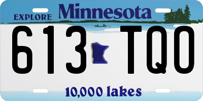 MN license plate 613TQO