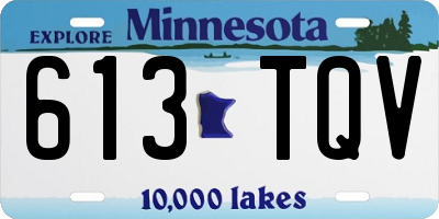 MN license plate 613TQV
