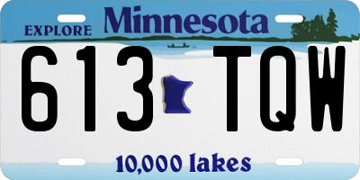 MN license plate 613TQW