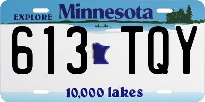 MN license plate 613TQY