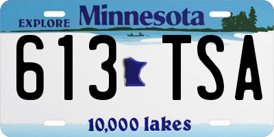 MN license plate 613TSA