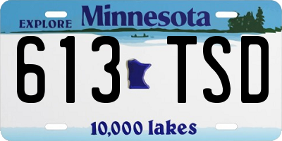 MN license plate 613TSD