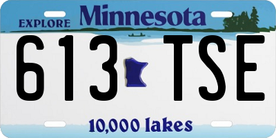 MN license plate 613TSE