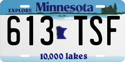 MN license plate 613TSF