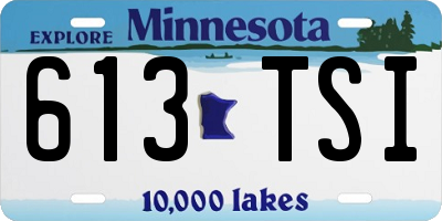MN license plate 613TSI