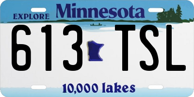 MN license plate 613TSL