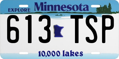 MN license plate 613TSP