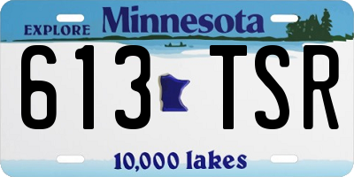 MN license plate 613TSR