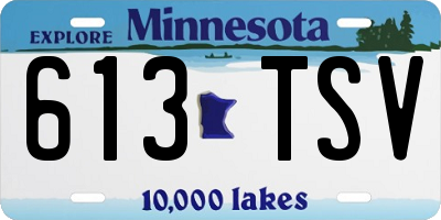 MN license plate 613TSV