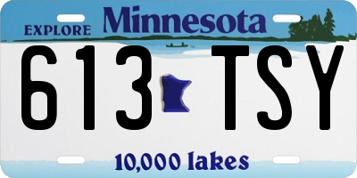 MN license plate 613TSY