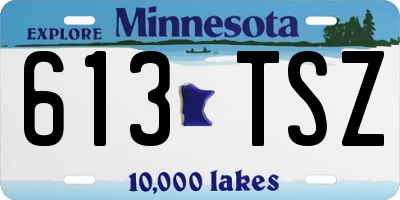 MN license plate 613TSZ
