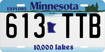 MN license plate 613TTB
