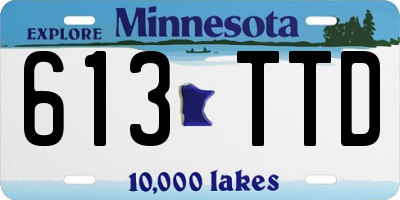 MN license plate 613TTD