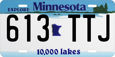 MN license plate 613TTJ