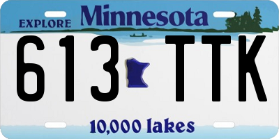 MN license plate 613TTK
