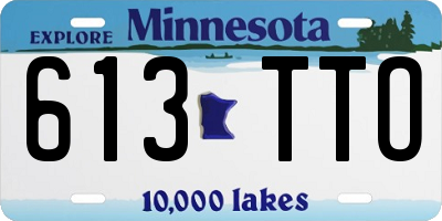 MN license plate 613TTO