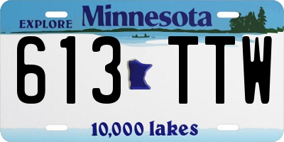 MN license plate 613TTW