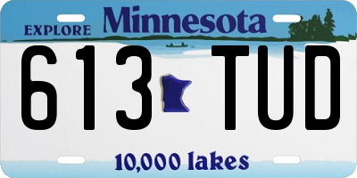 MN license plate 613TUD