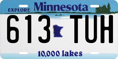 MN license plate 613TUH