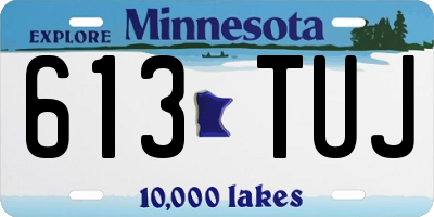 MN license plate 613TUJ