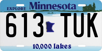 MN license plate 613TUK
