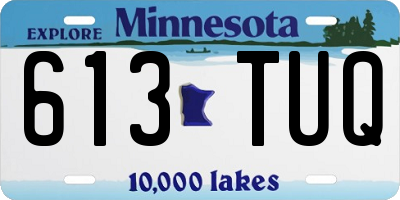 MN license plate 613TUQ