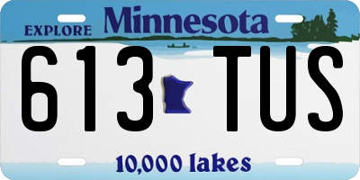 MN license plate 613TUS