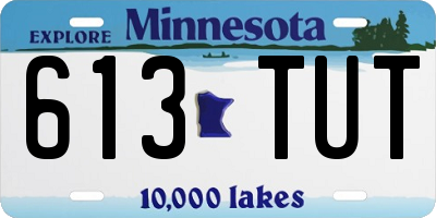 MN license plate 613TUT