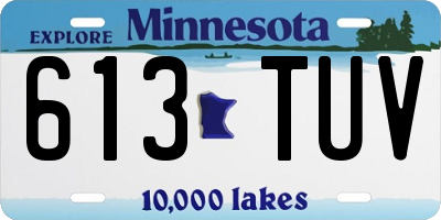 MN license plate 613TUV