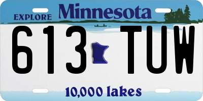 MN license plate 613TUW