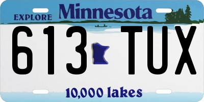 MN license plate 613TUX
