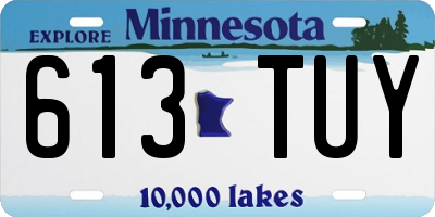 MN license plate 613TUY