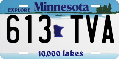 MN license plate 613TVA